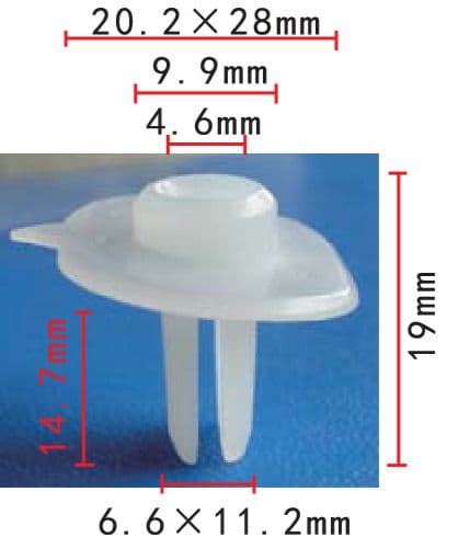 10x Clips for Honda Bumper Wing Screw Mounting Grommet Nut Clips White Plastic