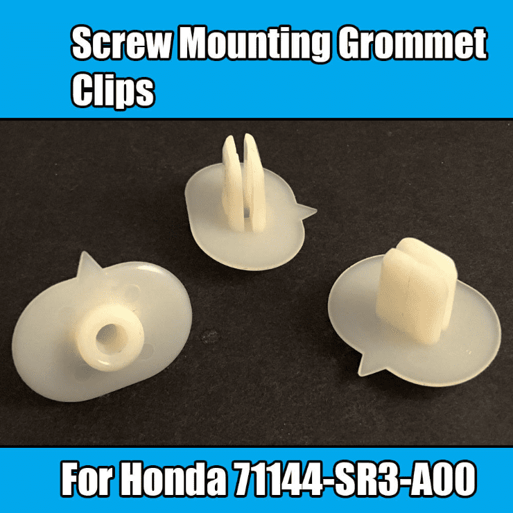 10x Clips for Honda Bumper Wing Screw Mounting Grommet Nut Clips White Plastic