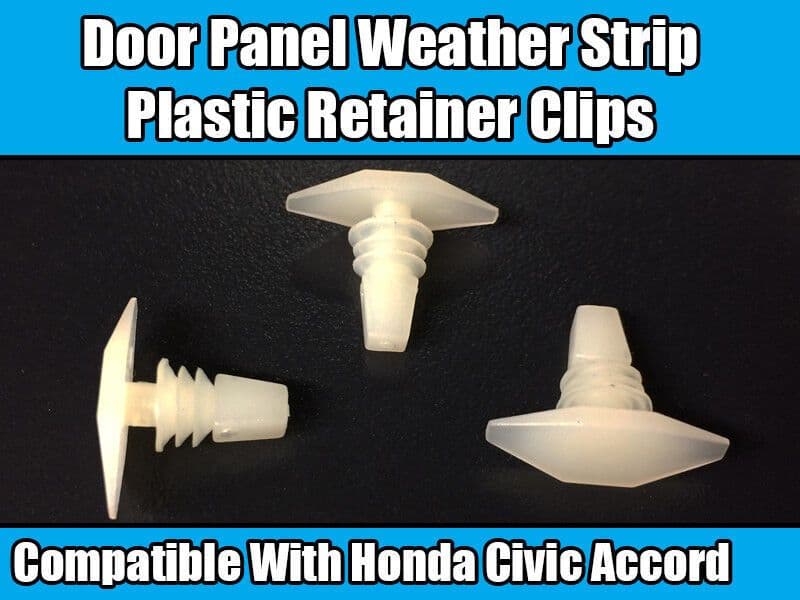 10x Clips for Honda Civic Accord T89 Door Panel Weather Strip Plastic Retainer