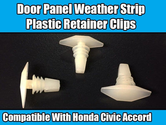 10x Clips for Honda Civic Accord T89 Door Panel Weather Strip Plastic Retainer