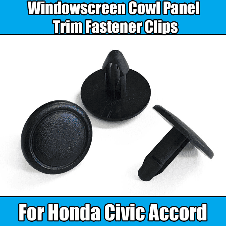 10x Clips for Honda Civic Accord Windscreen Cowl Panel Plastic Trim Fastener