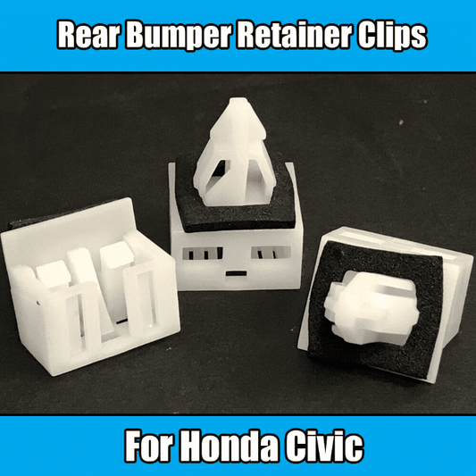 10x Clips for Honda Civic Rear Bumper Retainer Fastener White Plastic W/ Washer