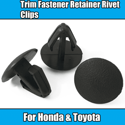 10x Clips for Honda & Toyota Fastener Rivet Retainer Trim Clips Black Plastic