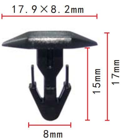 10x Clips for Honda Trim Clip Retaining Fasteners 91515-Sr3-000 Black Plastic