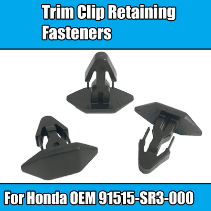 10x Clips for Honda Trim Clip Retaining Fasteners 91515-Sr3-000 Black Plastic