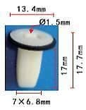 10x Clips for Honda White Plastic Locking Nut Screw Mounting Clips Q040 7mm