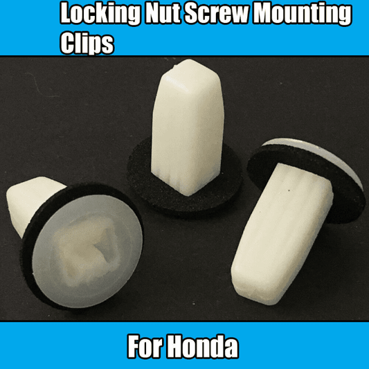 10x Clips for Honda White Plastic Locking Nut Screw Mounting Clips Q040 7mm
