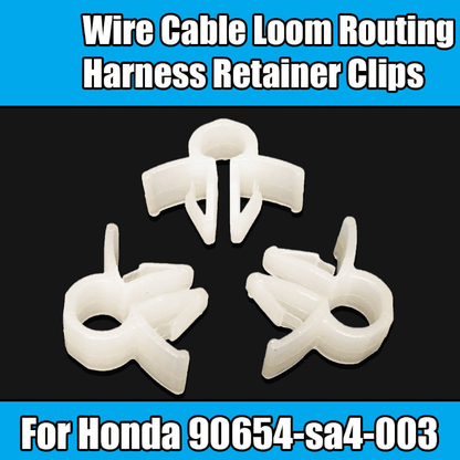 10x Clips for Honda Wire Cable Loom Routing Harness Clips White Nylon Retainer