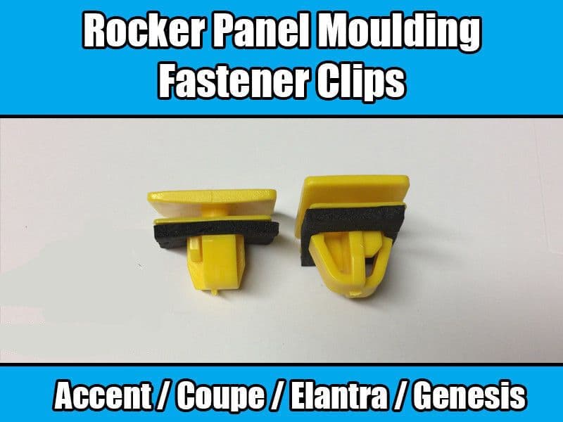 10x Clips for Hyundai Elantra Rocker Panel Moulding Fastener Yellow Plastic