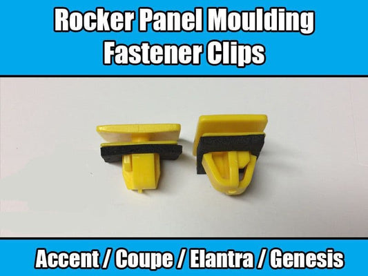 10x Clips for Hyundai Elantra Rocker Panel Moulding Fastener Yellow Plastic