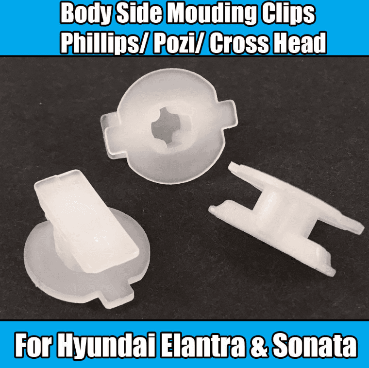 10x Clips for Hyundai Kai Elantra Sonata Body Side Moulding Clips White Plastic