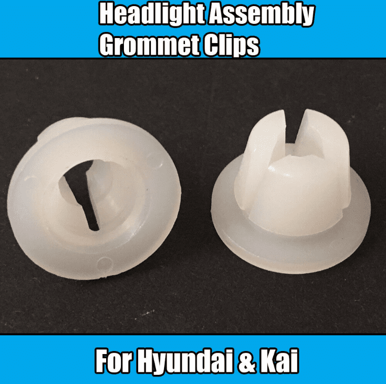 10x Clips for Hyundai Kai Headlight Assembly Grommet Clip White Plastic