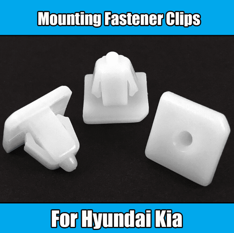 10x Clips for Hyundai Kia Bumper Fastener Mounting Clips White Plastic