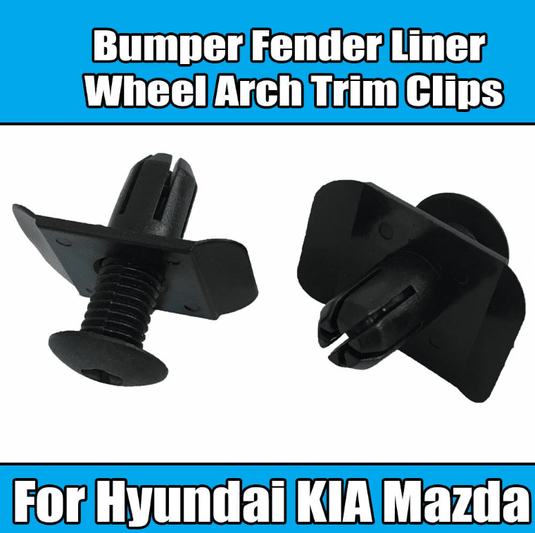 10x Clips for Hyundai Kia Mazda Bumper Fender Liner Wheel Arch Trim Black Nylon