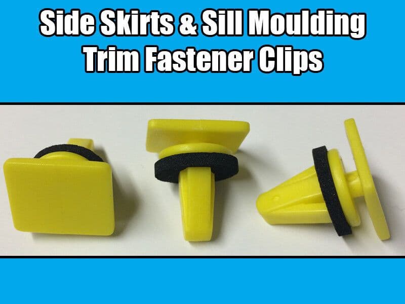 10x Clips for Hyundai Kia Side Skirts & Sill Moulding Trim Yellow Plastic