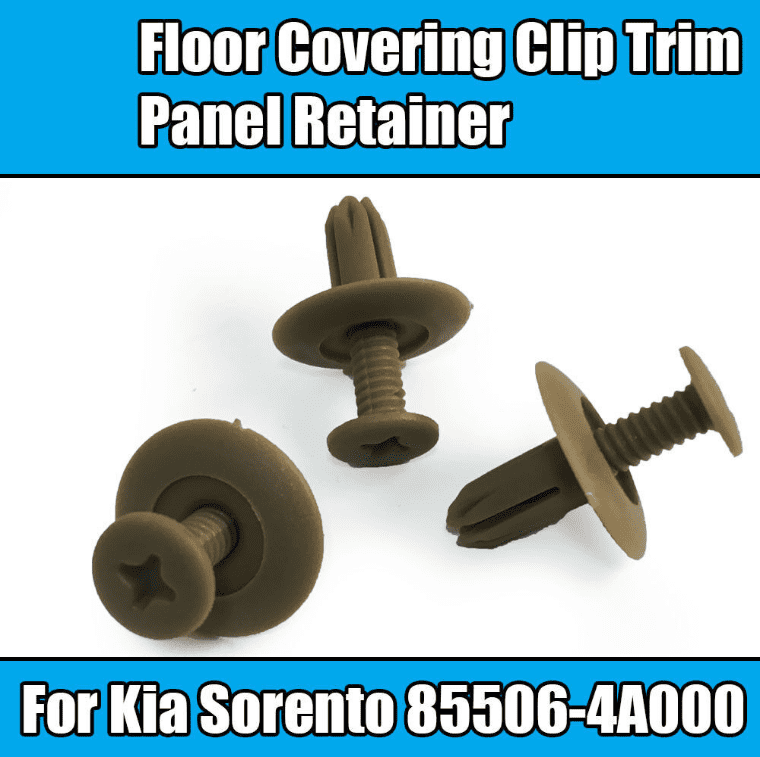 10x Clips for Kia Sorento Floor Covering Clip Trim Panel Retainer Light Brown
