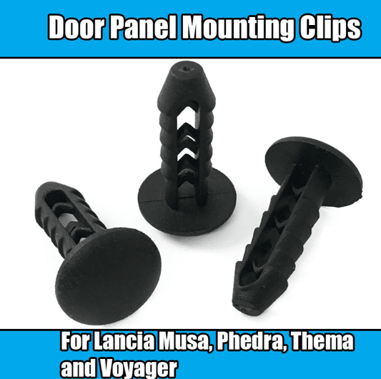 10x Clips for Lancia Musa Phedra Thema Door Panel Mounting Clip Black Plastic