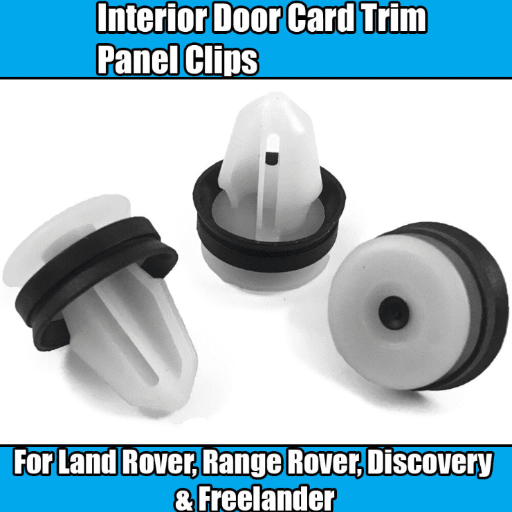 10x Clips for Land Range Rover Freelander Door Card Trim Panel White Plastic