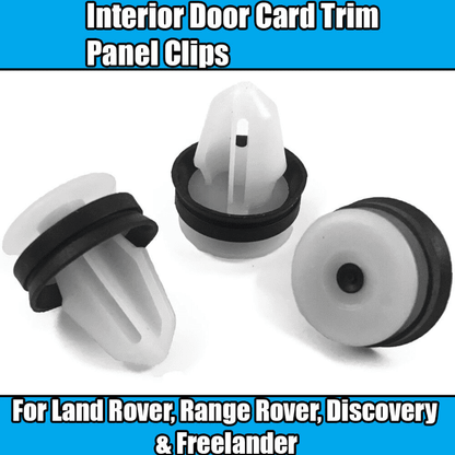 10x Clips for Land Range Rover Freelander Door Card Trim Panel White Plastic