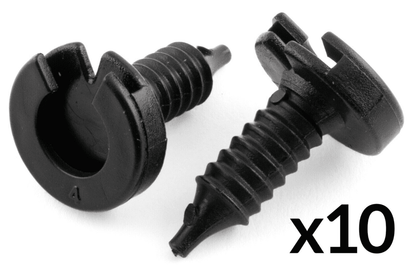 10x Clips for Land Rover Discovery Freelander P38 Door Panel Card Black Plastic