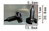 10x Clips for Land Rover Discovery Freelander P38 Door Panel Card Black Plastic