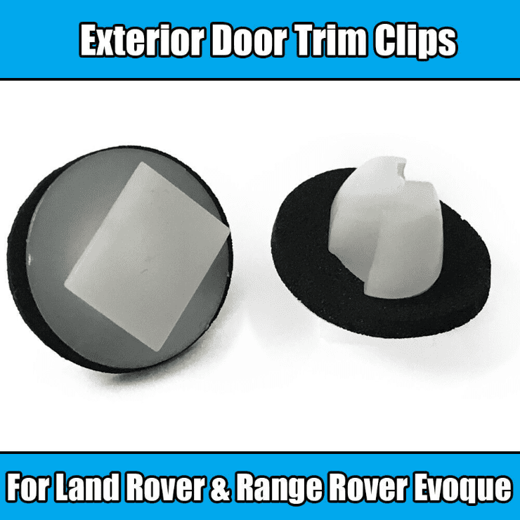 10x Clips for Land Rover Range Rover Evoque Exterior Door Trim White Plastic