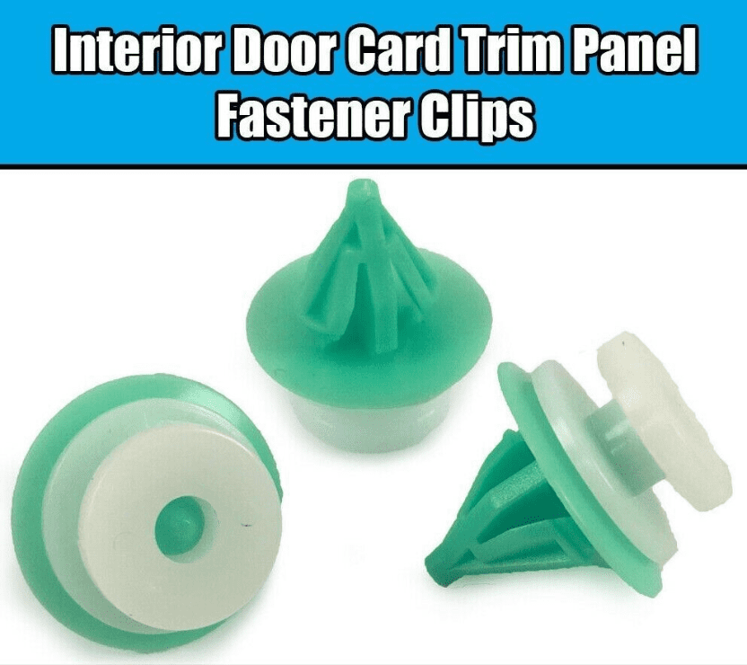 10x Clips for Land Rover & Renault Interior Door Card Trim Panel Fascia Green