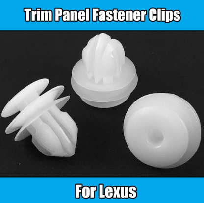 10x Clips for Lexus Door Card Fascia Trim Panel Lining Fasteners White Plastic