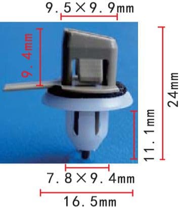 10x Clips for Lexus Door Lower Moulding Clips Brown White Plastic 75039-33060