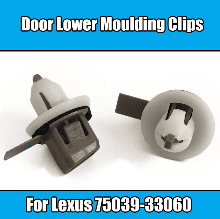 10x Clips for Lexus Door Lower Moulding Clips Brown White Plastic 75039-33060
