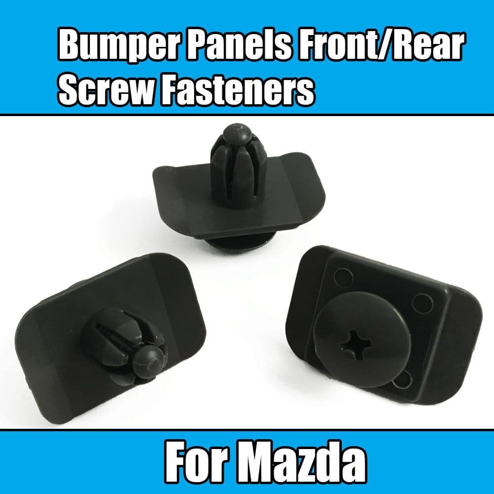 10x Clips for Mazda Bumper Panels Front Rear Screw Fasteners 10mm Grey Plastic