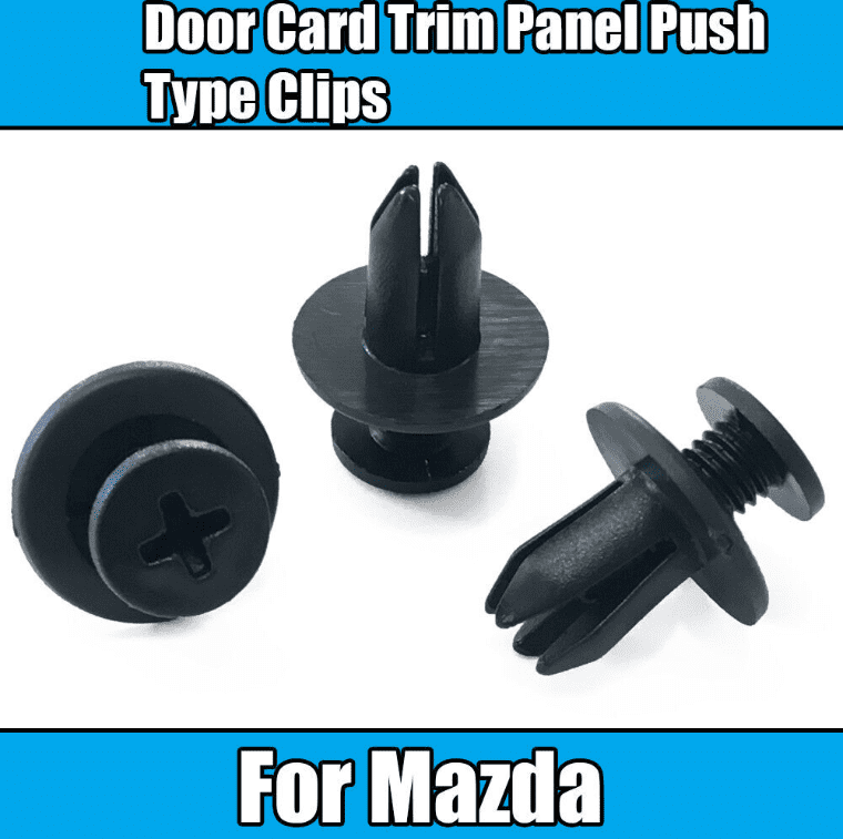 10x Clips for Mazda Fascia Door Card Trim Panel Push Type Fastener Retainer