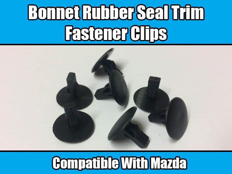 10x Clips for Mazda Hood Seal Trim Retainer Black Plastic Ub3956741