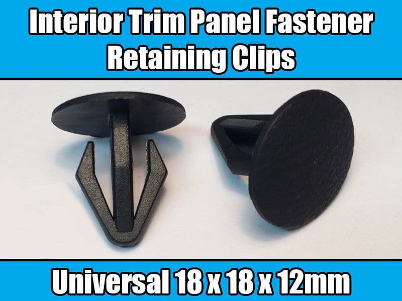 10x Clips for Mazda Interior Trim Panel Fastener Retaining Black Plastic