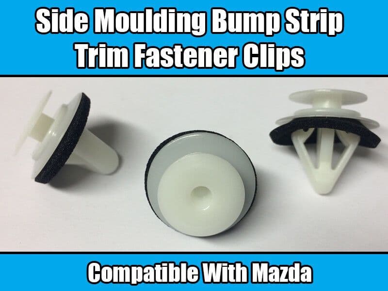 10x Clips for Mazda Side Moulding, Skirts Bump Strip Trim Plastic Fastener