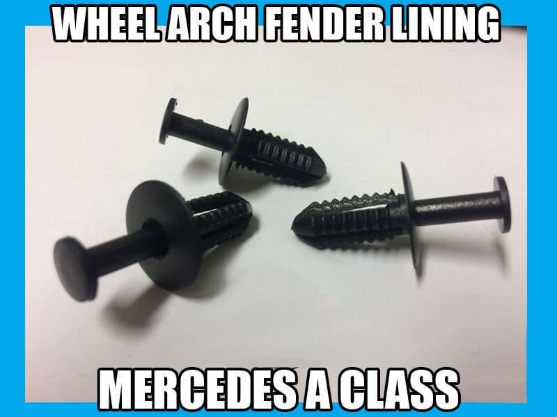 10x Clips for Mercedes A Class Wheel Arch Fender Lining Rivets Black Plastic