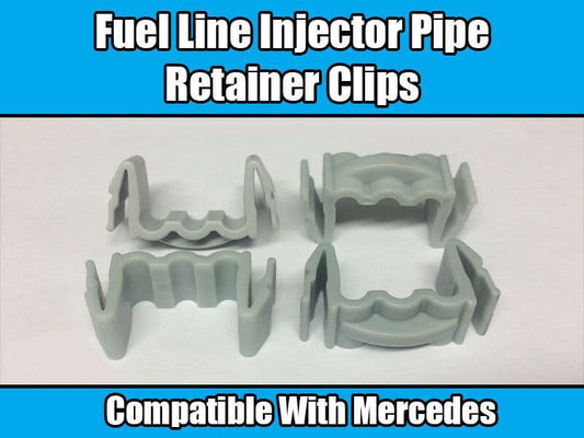 10x Clips for Mercedes Benz Diesel Fuel Line Injector Pipe Retainer Grey Plastic