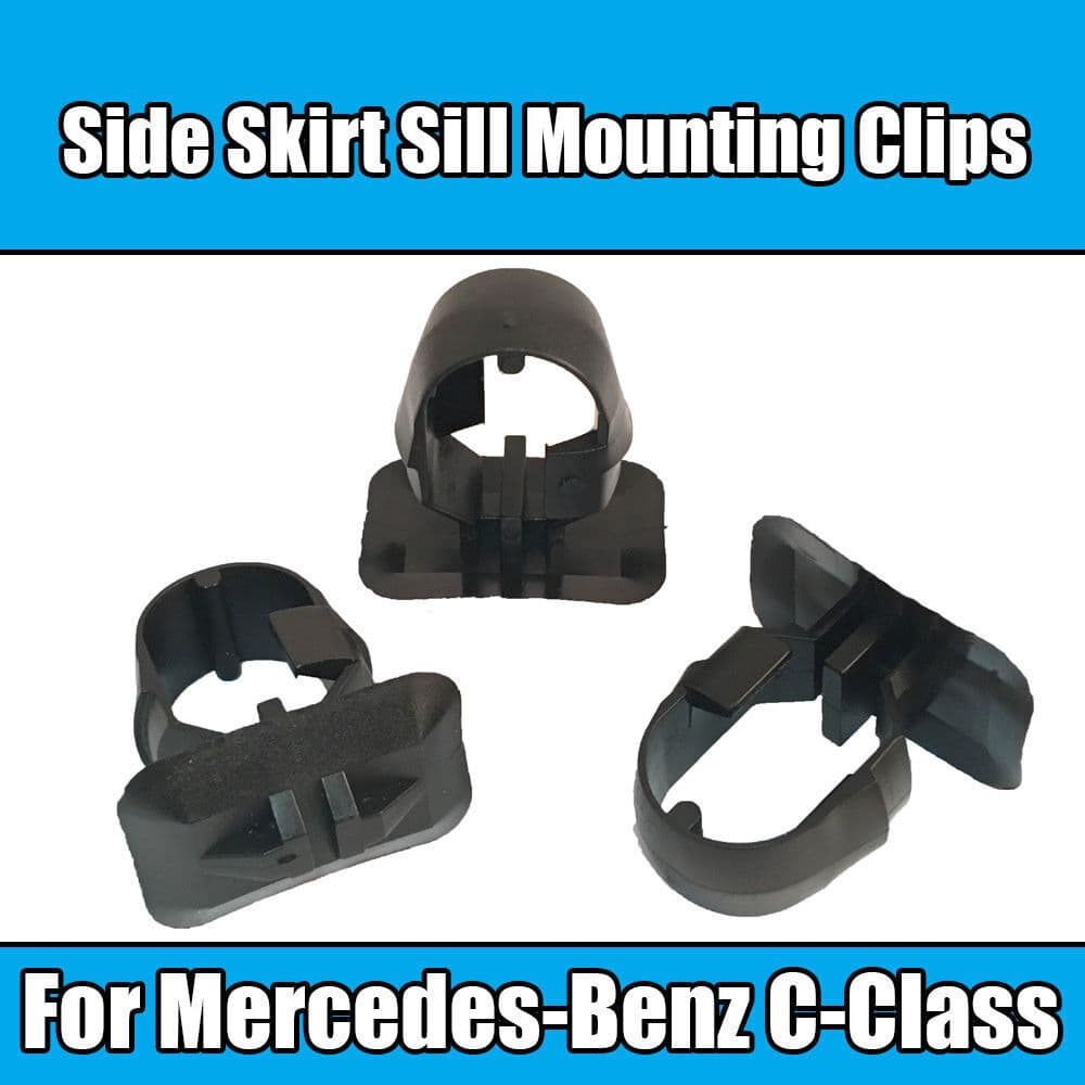 10x Clips for Mercedes-Benz Side Skirt Sill Mounting Clips E-Class Black Plastic