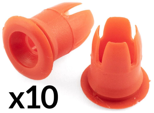 10x Clips for Mercedes Body Trim Panel Rivet Grommet Red Plastic A0019882081