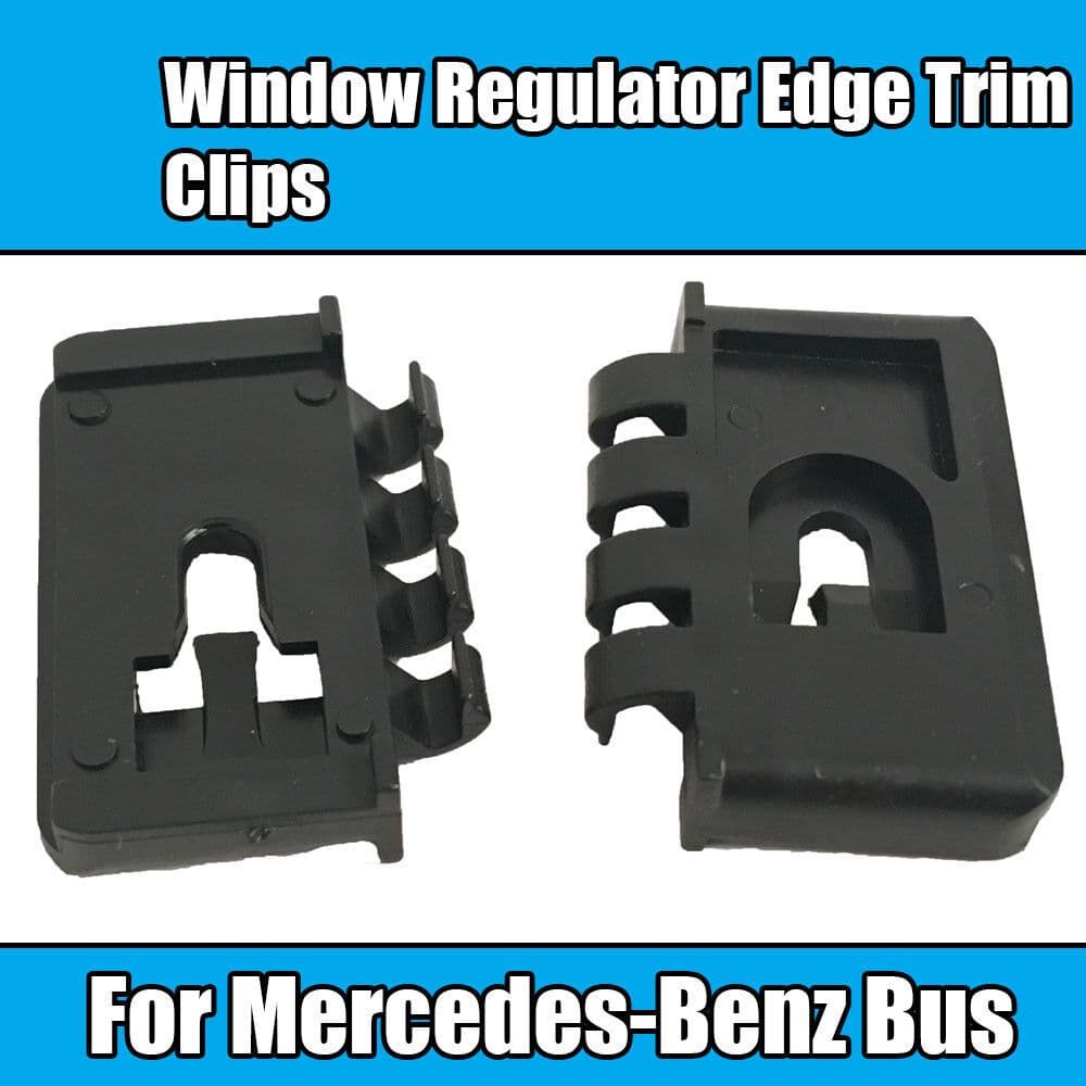 10x Clips for Mercedes Bus Body Window Regulator Edge Trim Clips Black Plastic