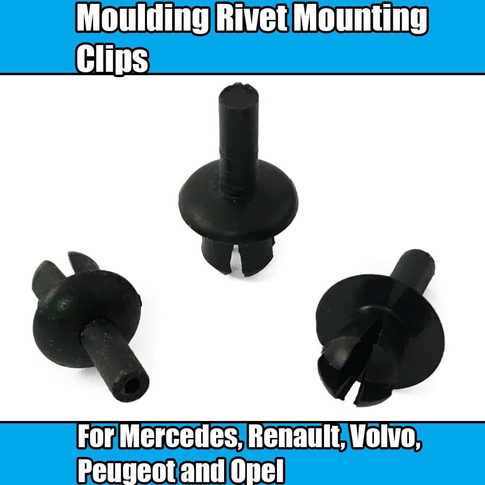 10x Clips for Mercedes Moulding Rivet Mounting Clip Opel Peugeot Renault Volvo