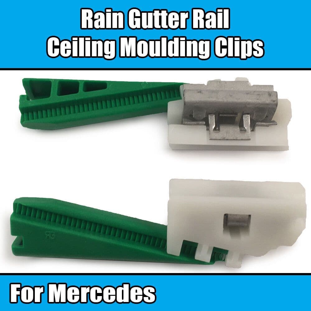 10x Clips for Mercedes Rain Gutter Rails Roof Drip Ceiling Moulding 20 ...