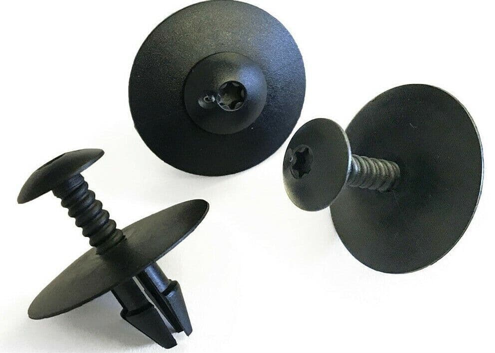 10x Clips for Mercedes Side Skirt Rocker Panel Cover Torx Clips Black Plastic