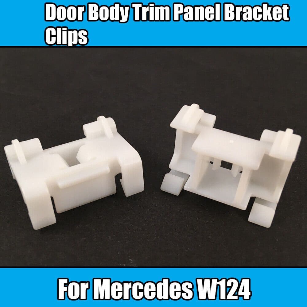 10x Clips for Mercedes W124 Door Body Trim Panel Bracket Clips White Plastic