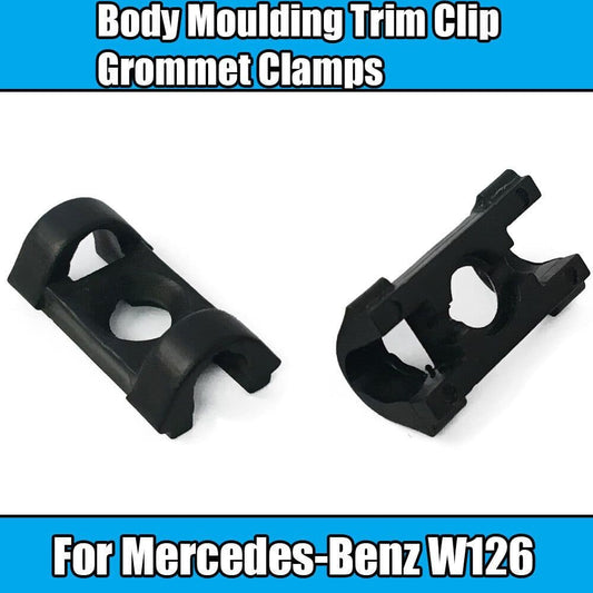 10x Clips for Mercedes W126 Body Trim Moulding Clip Grommet Clamp Black Plastic