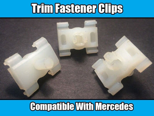 10x Clips for Mercedes W201 109 2019880378 White Plastic Trim Fastener Clips