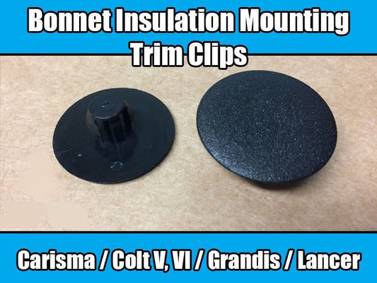 10x Clips for Mitsubishi Bonnet Insulation Mounting Trim Black Plastic Mu481187