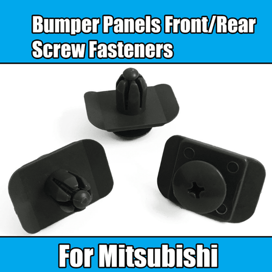 10x Clips for Mitsubishi Bumper Panels Front Rear Screw Fasteners Grey Plastic