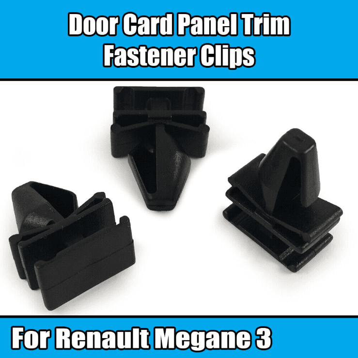 10x Clips for Moulding Renault Megane 3 8mm Hole Black Plastic 7701070813