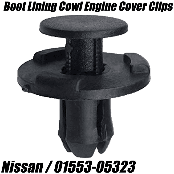 10x Clips for Nissan Bumper Boot Lining Trim Windscreen Cowl Engine Cover Fixing